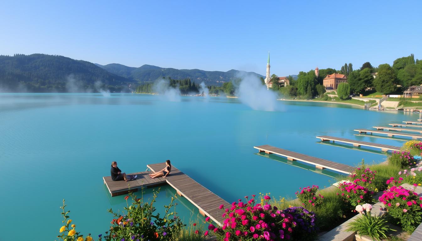 Urlaubs Reiseziel Ungarn Thermalsee von Hévíz