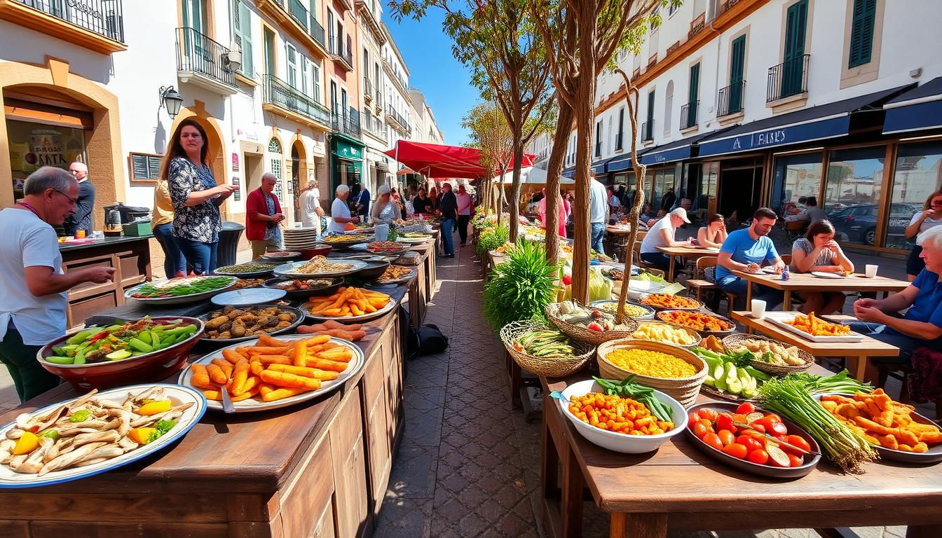 kulinarische Szene Cadiz