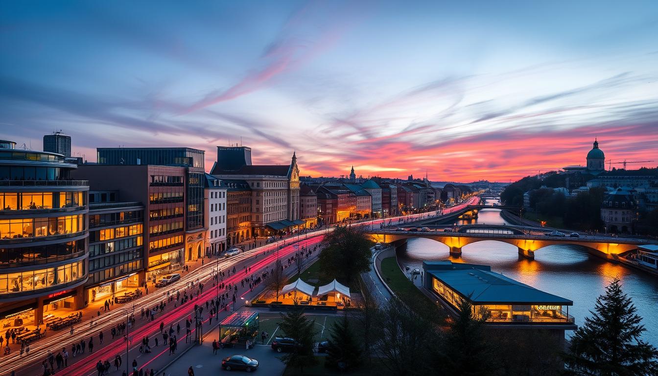 pulsierende Städte Mitteleuropa