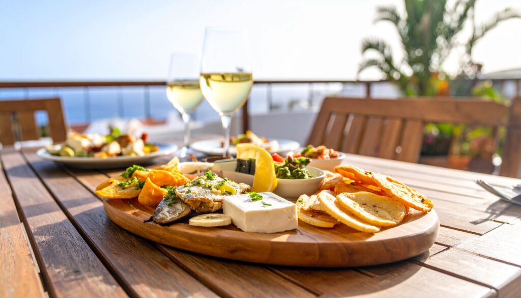 a plate of food on a table