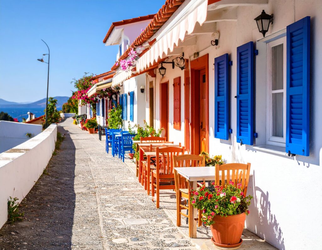 Windwardside mit typischen bunten Häusern und gemütlichen Cafés auf Saba.