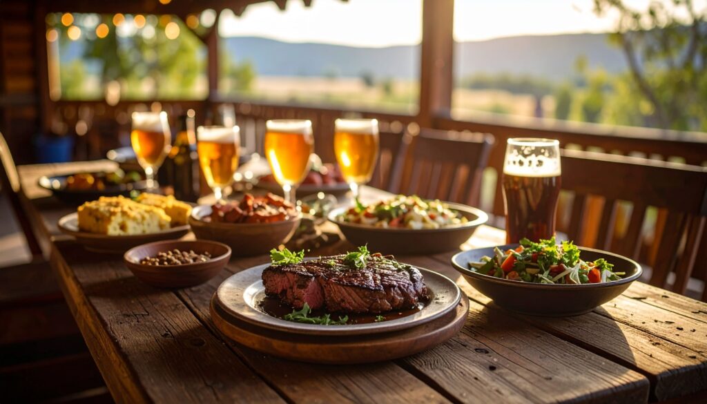 Wyoming Spezialitäten auf rustikalem Holztisch